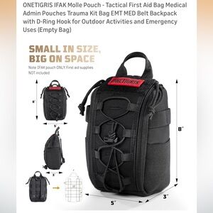 NWT Onetigris Black tactical IFAK Molle first aid Belt Pouch